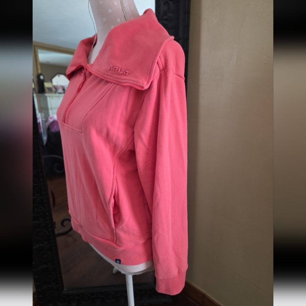 Ariat Pink Quarter-Zip Pullover - image 3